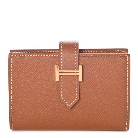 hermes epsom wallet|HERMES Epsom Mini Bearn Wallet Gold .